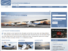 Tablet Screenshot of luftfahrtverein-essen.de